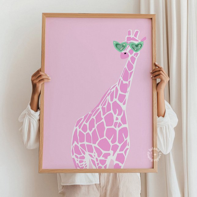 Lunettes de soleil Girafe Rose – Impression d'anim (Créateur téléchargé)