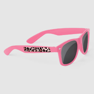 Lunettes de soleil imprimé léopard rose