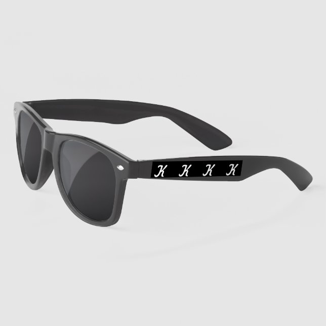 Lunettes de soleil initiales (noir et blanc) (Gauche)