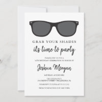 Lunettes de soleil Invitation de fête d'anniversai