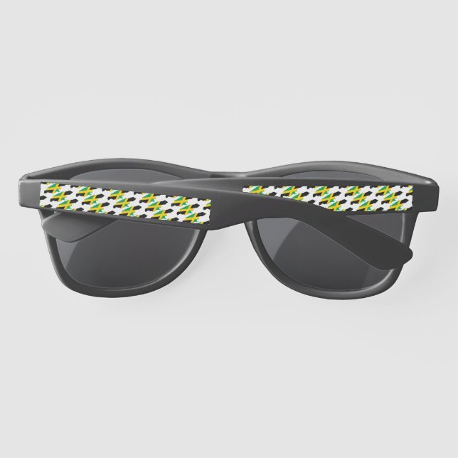 Lunettes De Soleil JAMAICA FLAG Patriotique jamaïcain (Dos)