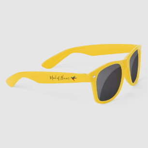 Lunettes De Soleil Jolie demoiselle d'honneur colibri fractale avec n
