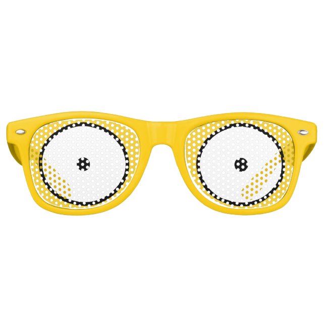 Lunettes de soleil larges ouvertes Jaune (Devant)