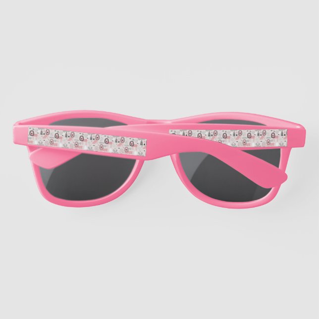 Lunettes De Soleil Lions noirs roses modernes Boho Rainbows (Dos)