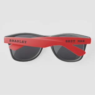 Lunettes De Soleil Mariage Best Man Modern Nom Personnalisé Personnal