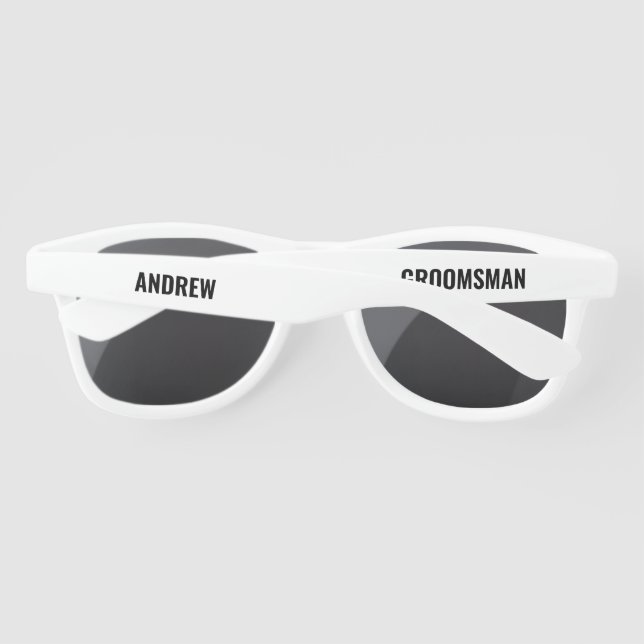 Lunettes De Soleil Mariage d'équipe de bachelor sur mesure (Dos)