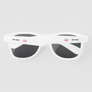 LUNETTES DE SOLEIL MARQUE BLANCHE MODERNE ET PERSONNALISABLE VÉRIFIÉE