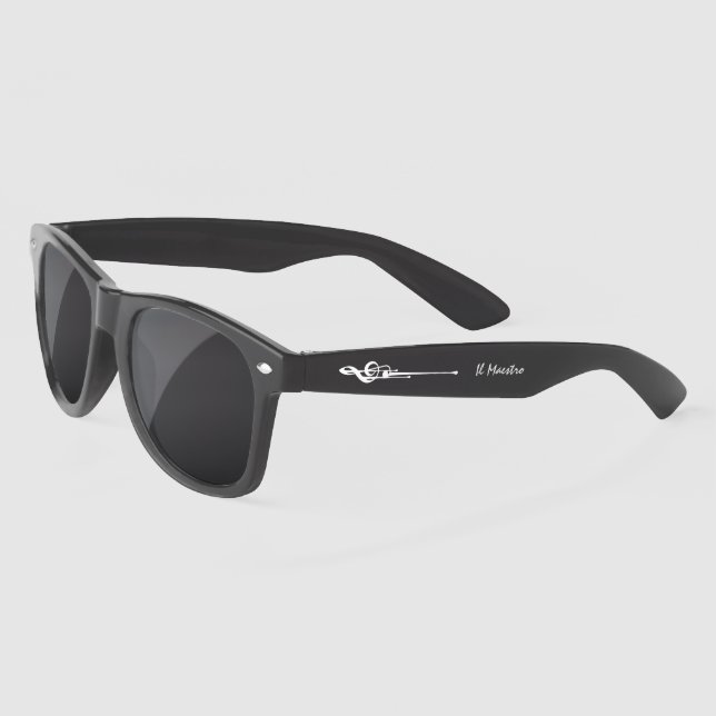 Lunettes De Soleil MELTPOINT BLACK Hot White G-Clef 'Il Maestro' (Gauche)
