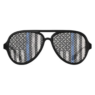 Lunettes de soleil minces de Blue Line, drapeau