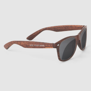 Lunettes De Soleil Minimaliste de texte de nom personnalisé