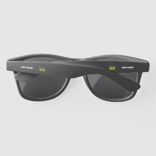 LUNETTES DE SOLEIL MODERNE ET MODERNE PERSONNALISABLE NOIR VÉRIFIÉ