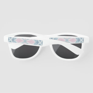 Lunettes De Soleil motif bleu en forme de diamant