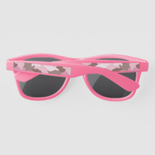 Lunettes De Soleil Motif Camouflage fille rose
