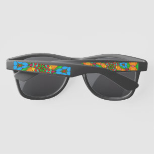 Lunettes De Soleil Motif de fleurs esthétiques