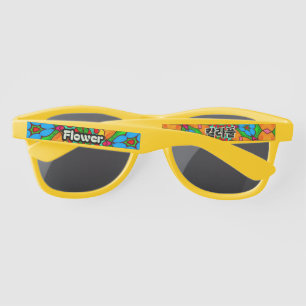 Lunettes De Soleil Motif de fleurs esthétiques