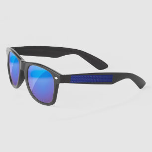 Lunettes De Soleil Motif géométrique pixel traditionnel en bleu profo