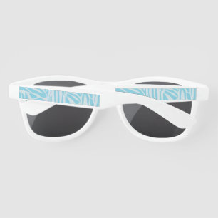 Lunettes De Soleil Motif Zèbre Bleu