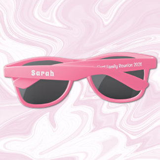Lunettes De Soleil My First Family Reunion Customized Pink Plastic