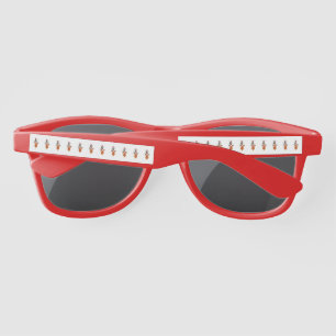 Lunettes De Soleil Noel Deer Bells Bauble Rudolf Snowflakes Noël