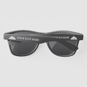 Lunettes de soleil noir personnalisées avec logo d