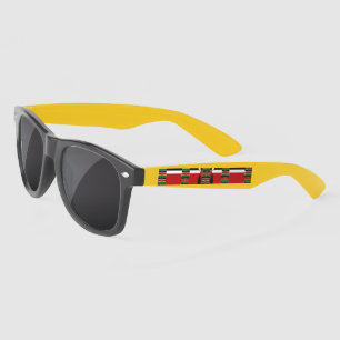 Lunettes De Soleil Noir rouge vert-nuances Kenya Drapeau inférieur Su