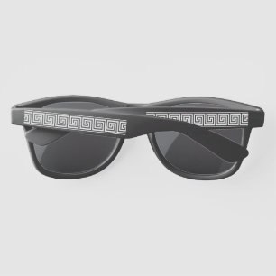 Lunettes de soleil noires avec clé grecque méandre