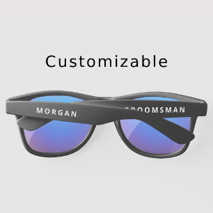 Lunettes De Soleil Nom personnalisé de garçon d'honneur pour la fête