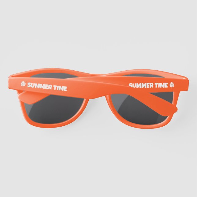 Lunettes de soleil orange avec logo personnalisé e (Dos)