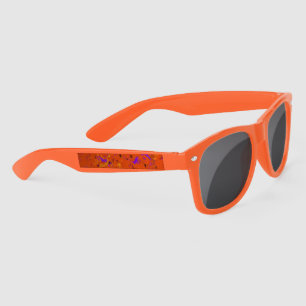 Lunettes De Soleil Orange, jaune, Purple and Black Abstract