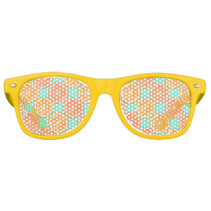 Lunettes de soleil orange Turquoise bleu jaune rét