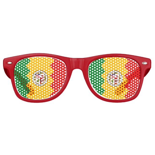 Lunettes de soleil Party Shades avec drapeau de Lo (Devant)