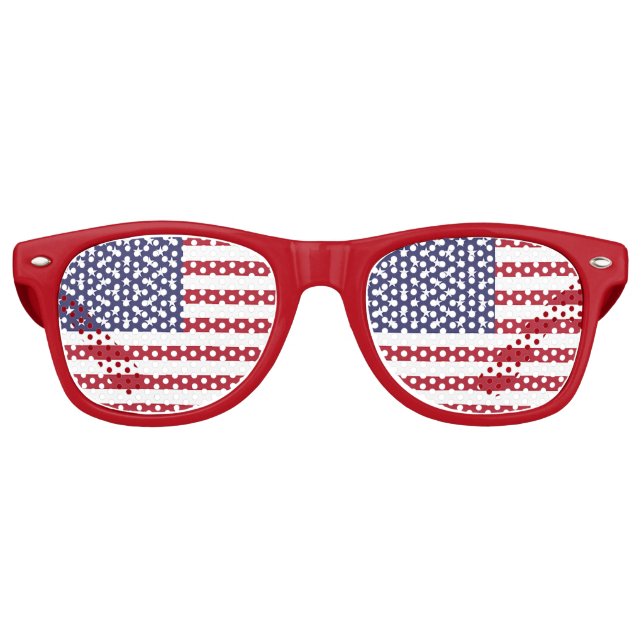 Lunettes de soleil Party Shades avec drapeau des É (Devant)