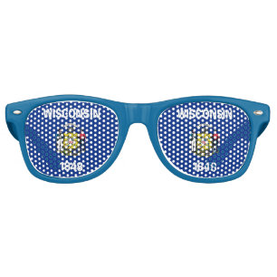Lunettes de soleil Party Shades - drapeau du Wisco
