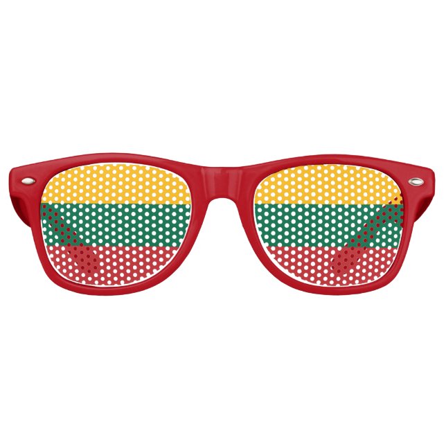 Lunettes de soleil Party Shades - drapeau lituanie (Devant)
