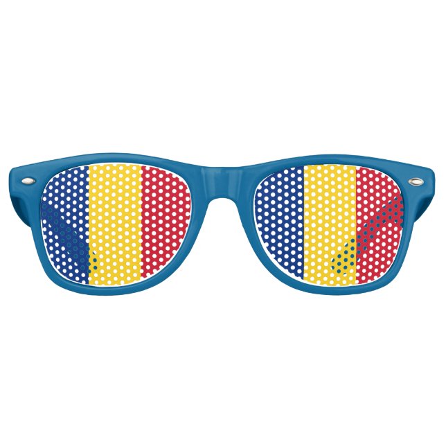 Lunettes de soleil Party Shades - drapeau roumain (Devant)