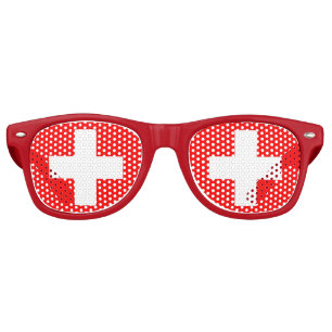 Lunettes de soleil Party Shades - drapeau suisse
