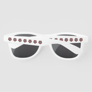 Lunettes De Soleil Pentagramme aux roses rouges