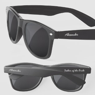 Lunettes De Soleil Père de la mariée Nom du script personnalisé