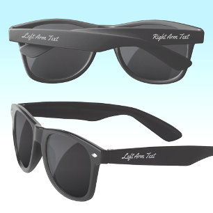 Lunettes De Soleil Police de caractères Silver Grey Script Personnali