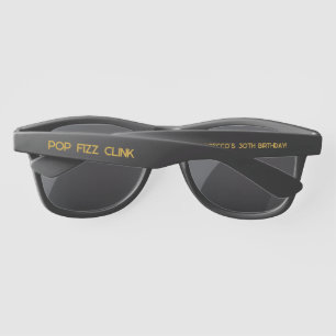 Lunettes De Soleil Pop Fizz Clink Élégante Typographie