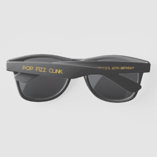 Lunettes De Soleil Pop Fizz Clink Élégante Typographie