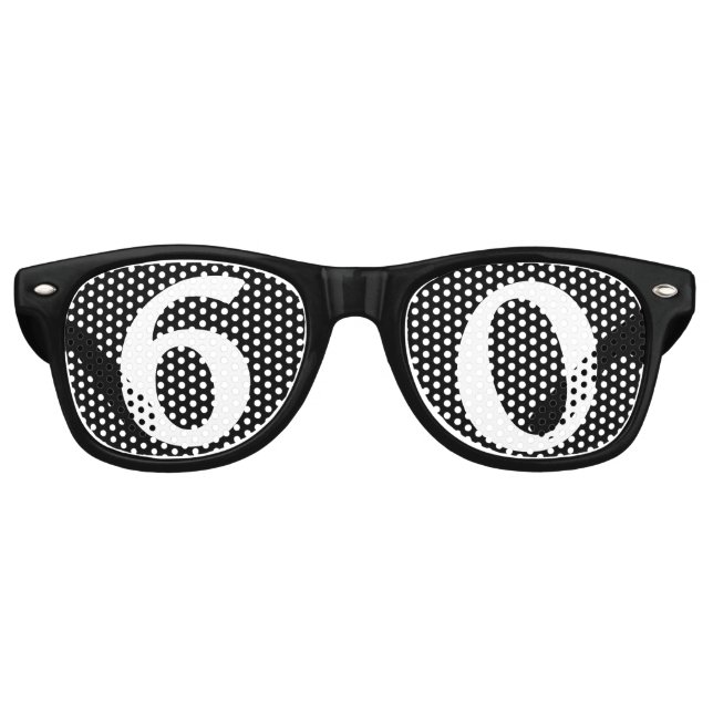 Lunettes de soleil pour fête d'anniversaire 60 ans (Devant)