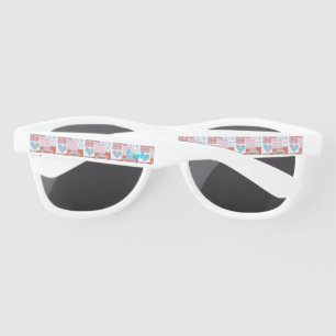 Lunettes De Soleil Preppy Birthday Party Girls Custom