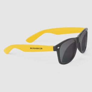 Lunettes de soleil promotionnelles de texte, coule
