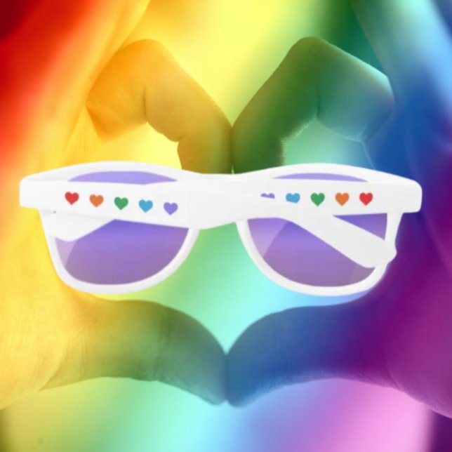 Lunettes de soleil Rainbow Heart Vibes (Créateur téléchargé)