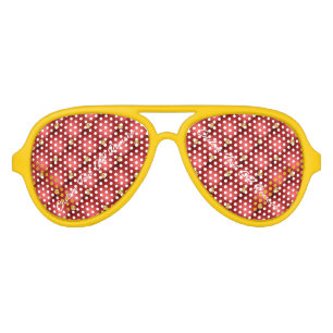 Lunettes de soleil Red Gold avec texte personnalis