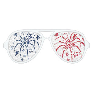 Lunettes de soleil Red White and Blue Fireworks Pa