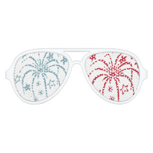 Lunettes de soleil Red White and Blue Fireworks Pa