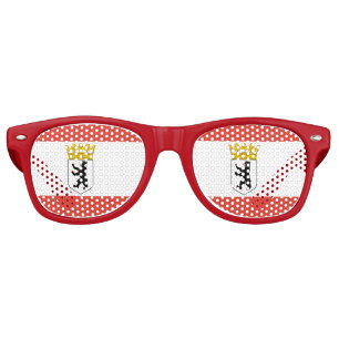 Lunettes de soleil rétro au drapeau de Berlin