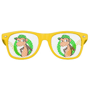 Lunettes de soleil rétro de dessin animé Chimp